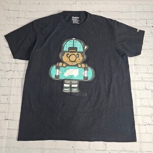 Trukfit Mens XL Black Graphic Tee Skater Cartoon Lil Wayne Streetwear Shirt